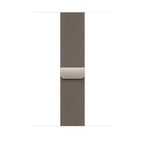Curea Smartwatch Apple MC7J4ZM/A pentru Watch 46mm, Natural Milanese Loop, S/M (Argintiu)