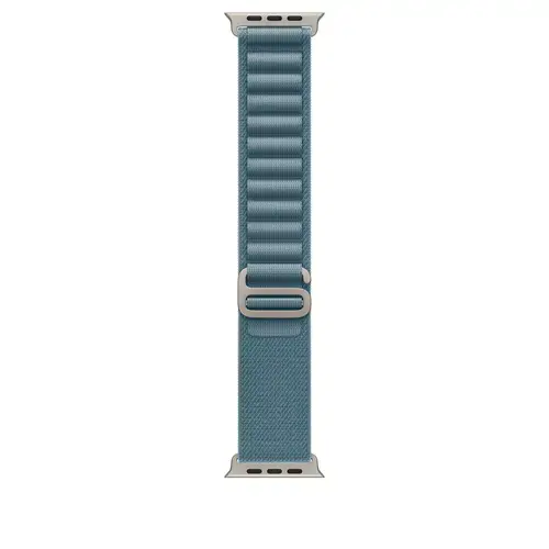 Curea Smartwatch Apple mfth4zm/a pentru Watch 49mm, Alpine Loop, Small, Natural Titanium Finish (Albastru)