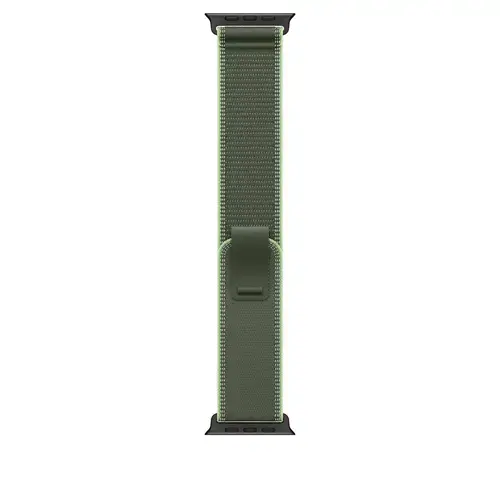 Curea Smartwatch Apple MG9N4ZM/A pentru Watch 49mm, Trail Loop, S/M, Black Titanium Finish (Verde)