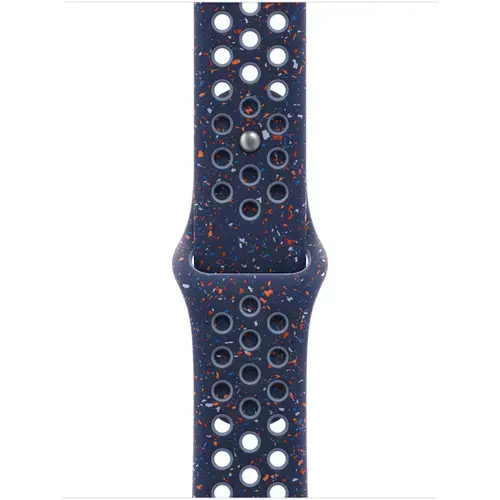 Curea Smartwatch Apple MGA84ZM/A pentru Watch 40mm, Nike Sport Band, M/L (Albastru)