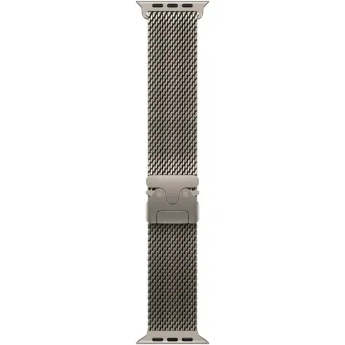 Curea Smartwatch Apple MGHQ4ZM/A pentru Watch 49mm, Milanese Loop, Natural Titanium, Large (Argintiu)