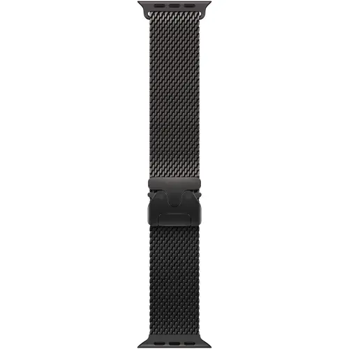 Curea Smartwatch Apple MGHR4ZM/A pentru Apple Watch 49mm, Milanese Loop, Black Titanium, Small (Negru)
