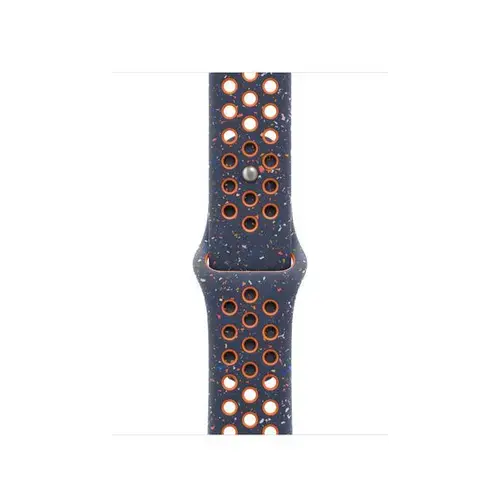 Curea Smartwatch Apple MUUT3ZM/A pentru Watch 41mm, Nike Sport Band, S/M (Albastru/Portocaliu)