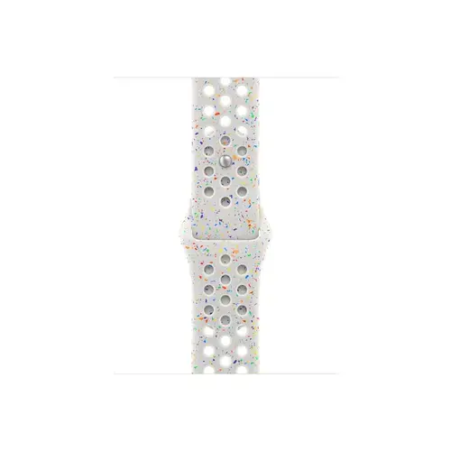 Curea Smartwatch Apple MYL43ZM/A pentru Watch 46mm, Nike Sport Band, S/M (Alb)