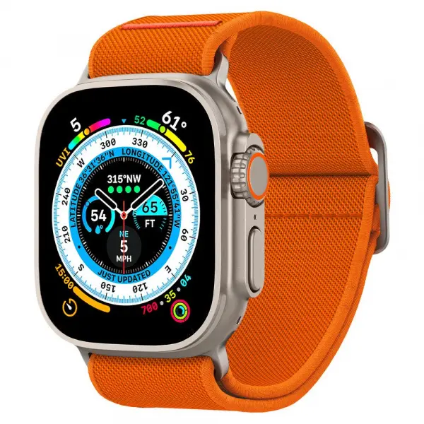 Curea Spigen Fit Lite Ultra pentru Apple Watch 49mm / 46mm / 45mm / 44mm / 42mm Series, Portocalie AMP05986
