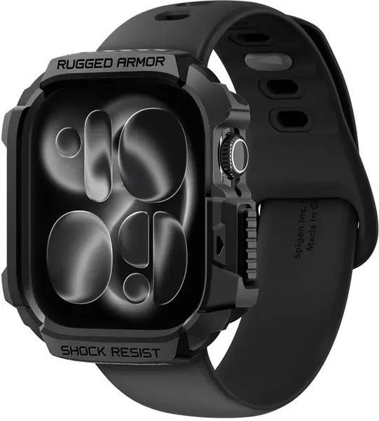 Curea Spigen - Rugged Armor 2, Apple Watch 11, 42 mm, Matte Black