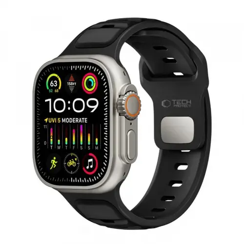 Curea Tech-Protect Iconband Line pentru Apple Watch 49mm / 46mm / 45mm / 44mm Series, Negru