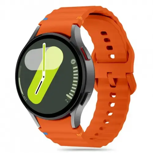 Curea Tech-Protect Silicone Sport pentru Samsung Galaxy Watch7 / Watch FE / Watch6 / Watch5 / Watch4 Series (Portocaliu)