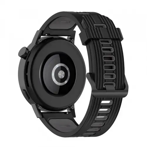 Curea Techsuit W002 pentru Samsung Galaxy Watch / Huawei Watch Series, 20mm, Negru