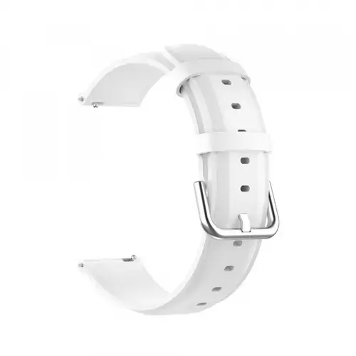 Curea Techsuit W007PU pentru Samsung Galaxy Watch / Huawei Watch Series, 20mm, Alb