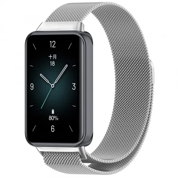Curea Techsuit W009 pentru Honor Band 9, Argintie