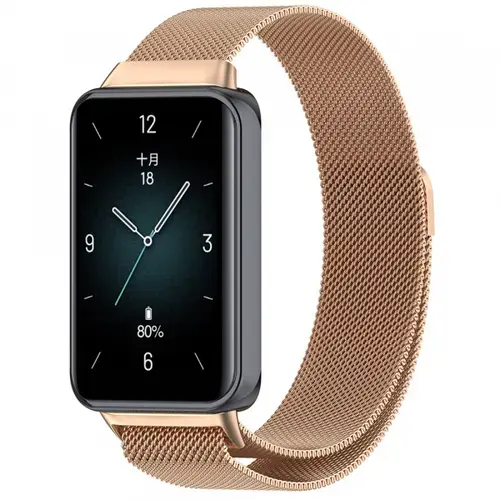 Curea Techsuit W009 pentru Honor Band 9 (Roz/Auriu)