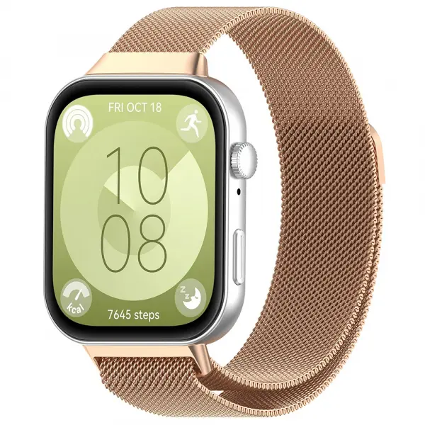 Curea Techsuit W009 pentru Huawei Watch Fit 4 Pro / Fit 4 / Fit 3, Roz Aurie
