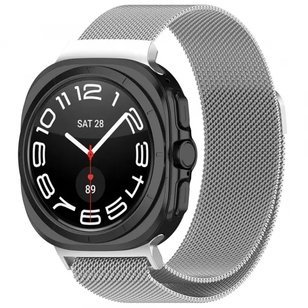 Curea Techsuit W009 pentru Samsung Galaxy Watch Ultra Series, Argintie