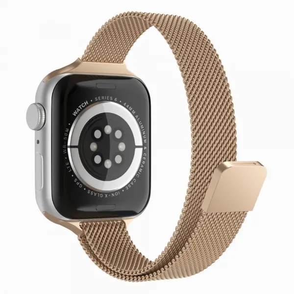 Curea Techsuit W034 pentru Apple Watch 42mm / 41mm / 40mm / 38mm Series, Aurie Inchis