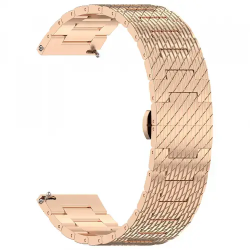 Curea Techsuit W052 pentru Huawei Watch / Xiaomi Watch Series, 22mm, Roz Auriu