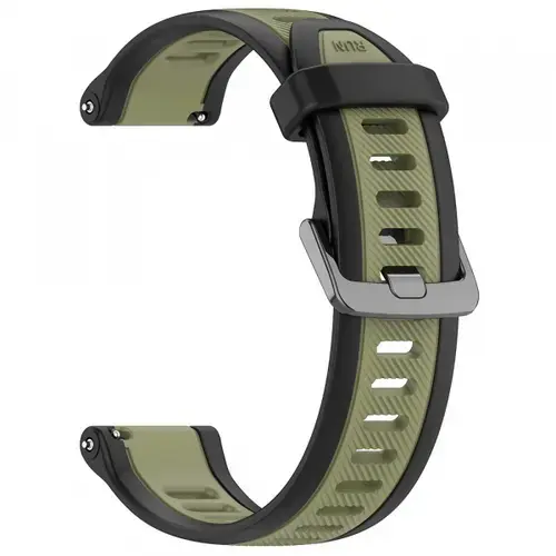 Curea Techsuit W053 pentru Samsung Galaxy Watch / Huawei Watch Series, 20mm, Kaki