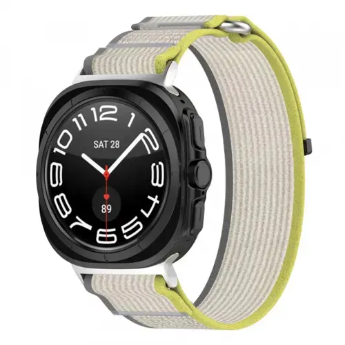 Curea Techsuit W054 pentru Samsung Galaxy Watch Ultra, Galben/Gri