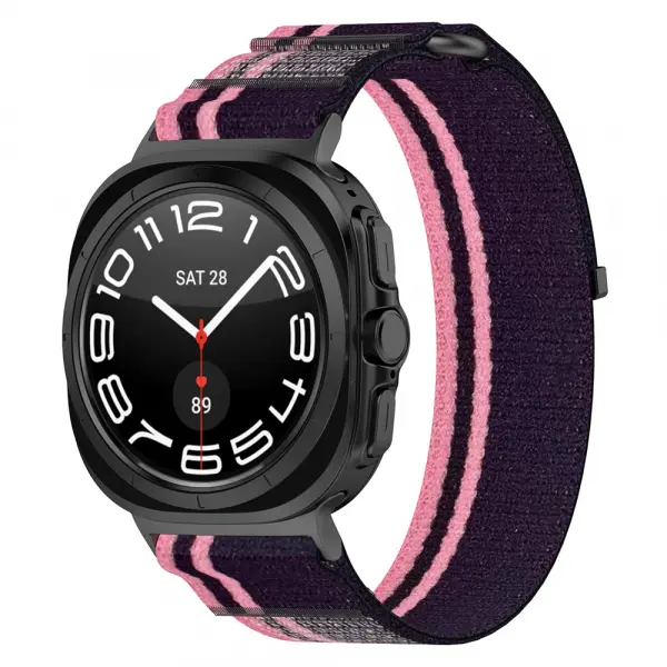 Curea Techsuit W054 pentru Samsung Galaxy Watch Ultra, Roz Neagra