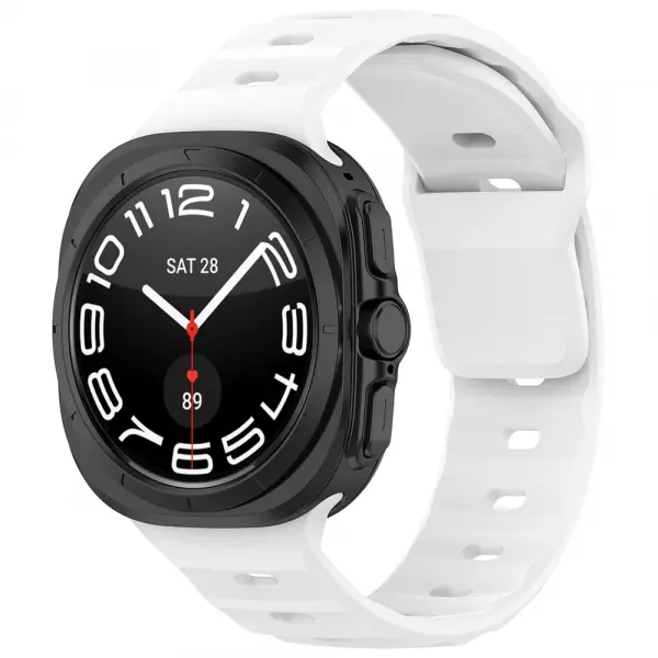 Curea Techsuit W055 pentru Samsung Galaxy Watch Ultra Series, Alba