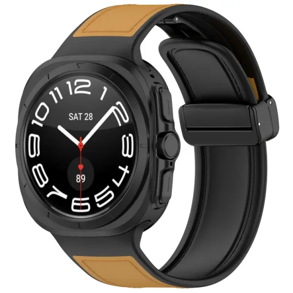 Curea Techsuit W056 pentru Samsung Galaxy Watch Ultra Series, Maro
