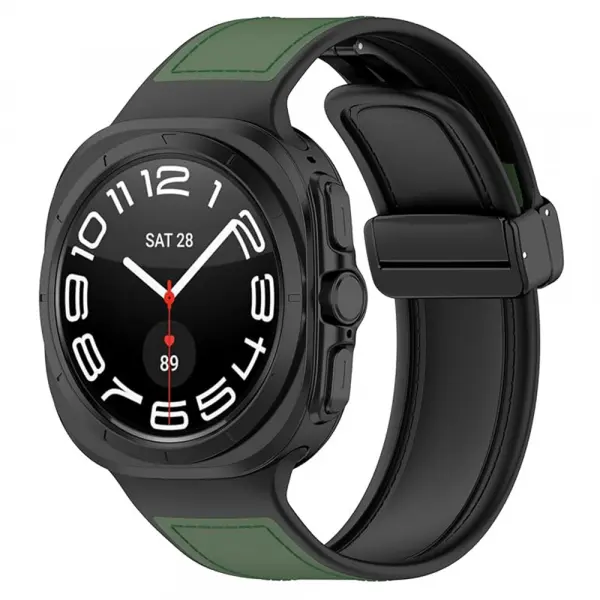 Curea Techsuit W056 pentru Samsung Galaxy Watch Ultra Series, Verde