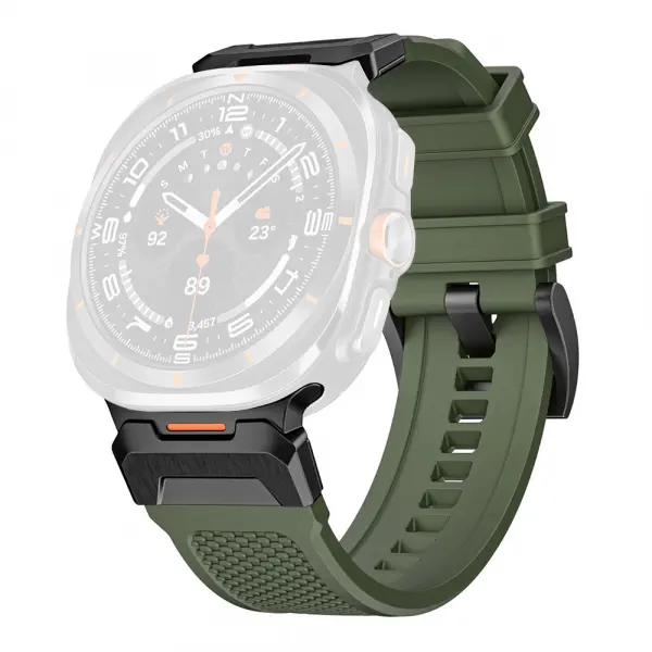 Curea Techsuit W068 pentru Samsung Galaxy Watch Ultra Series, Verde Neagra