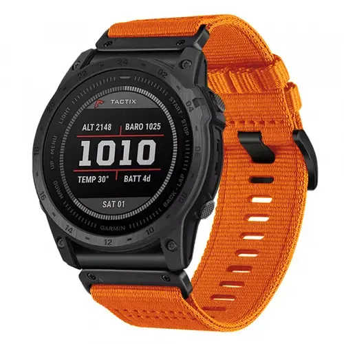 Curea Techsuit W070 pentru Garmin Watch Fenix / Forerunner / Approach Series, 22mm, Portocaliu