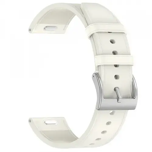 Curea Techsuit W073 pentru Samsung Galaxy Watch / Huawei Watch Series, 22mm, Alb
