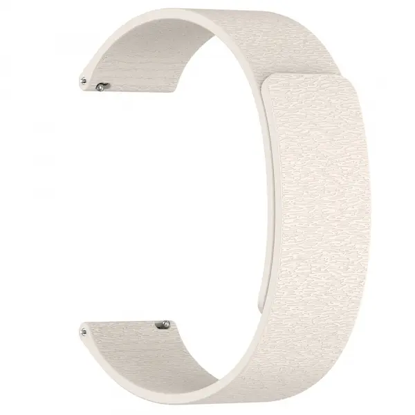 Curea Techsuit W074 pentru Samsung Galaxy Watch / Huawei Watch Series, 22mm, Bej