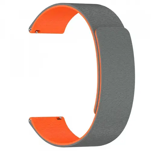 Curea Techsuit W074 pentru Samsung Galaxy Watch Series, 20mm, Gri Portocaliu