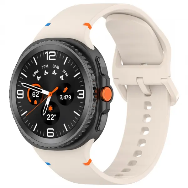 Curea Techsuit W079 pentru Samsung Galaxy Watch9 / Watch8 / Watch8 Classic Series, Bej