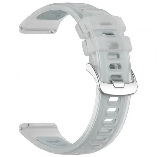 Curea Techsuit W084 pentru Samsung Galaxy Watch / Huawei Watch Series, 22mm, Alba