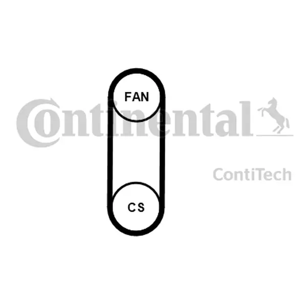 Curea transmisie cu caneluri CONTINENTAL CTAM 4PK711 ELAST