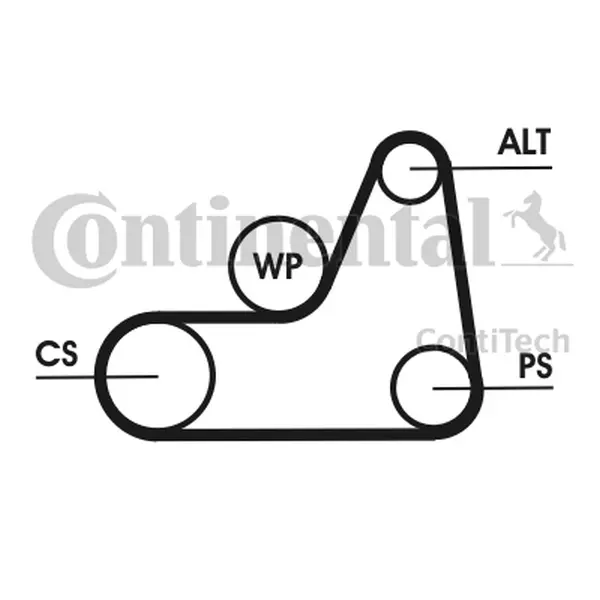 Curea transmisie cu caneluri CONTINENTAL CTAM 6PK1042 ELAST