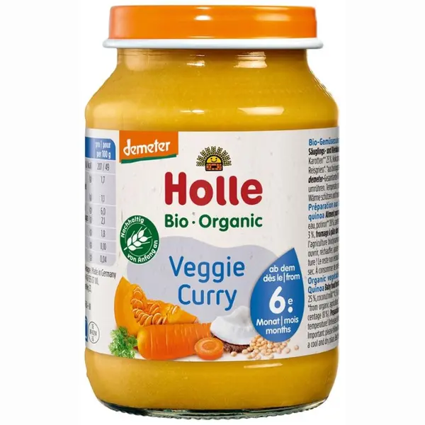 Curry vegetarian pentru copii 6 luni fara gluten, eco - 190 g