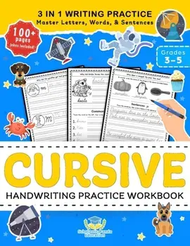 Cursive Handwriting Practice Workbook for 3rd 4th 5th Graders: Cursive Letter Tracing Book, Cursive Handwriting Workbook for Kids to Master Letters, W/Scholastic Panda Education
