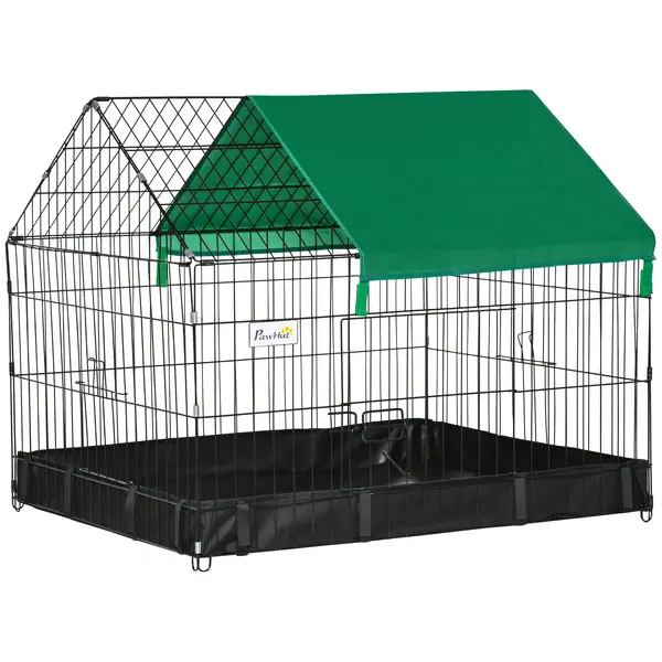 Cusca pentru Iepuri si Rozatoare PawHut, Metal si Tesatura Oxford, 90x75x75cm | Aosom Romania