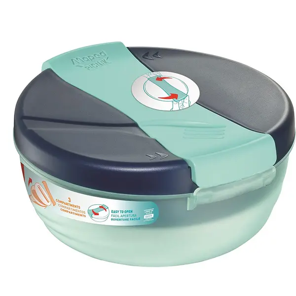 Cutie alimente 3 in 1 1,4l, Maped Picnik Origins Collection, albastru