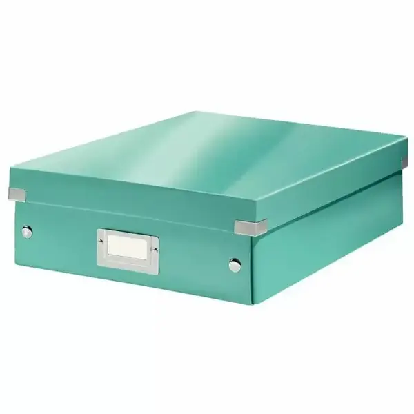 Cutie arhivare carton laminat pliabila cu capac Leitz WOW Click&Store Cutie arhivare carton laminat pliabila cu capac Leitz WOW Click&Store