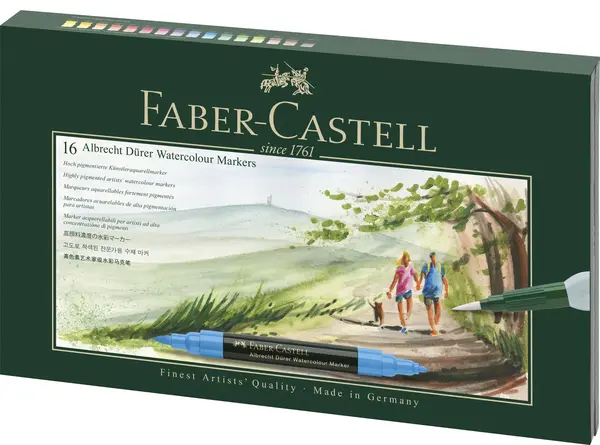 Cutie cadou Faber-Castell 16 markere solubile + accesorii Cutie cadou Faber-Castell 16 markere solubile + accesorii