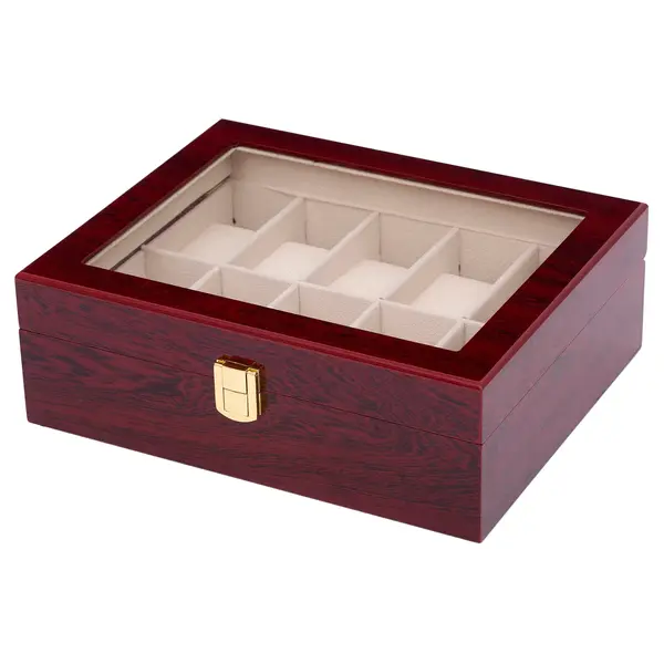 Cutie caseta din lemn pentru depozitare si organizare 10 ceasuri, model Premium