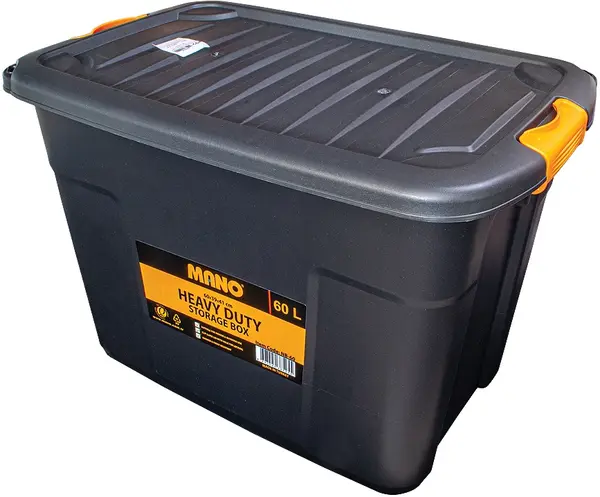 Cutie cu capac Premium - 46632, 60 l, neagră