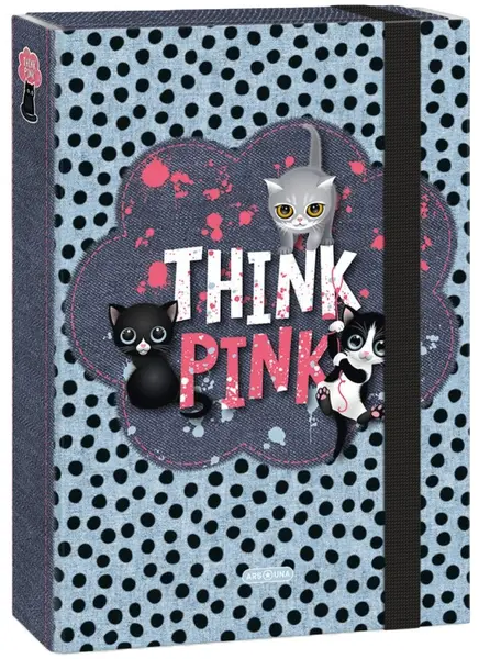 Cutie cu elastic Ars Una Think-Pink - A4