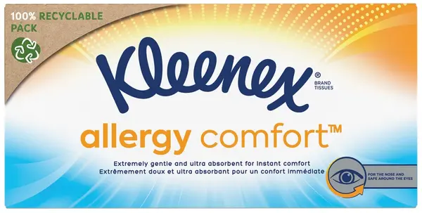 Cutie cu șervețele uscate Kleenex - Allergy Comfort, 56 buc