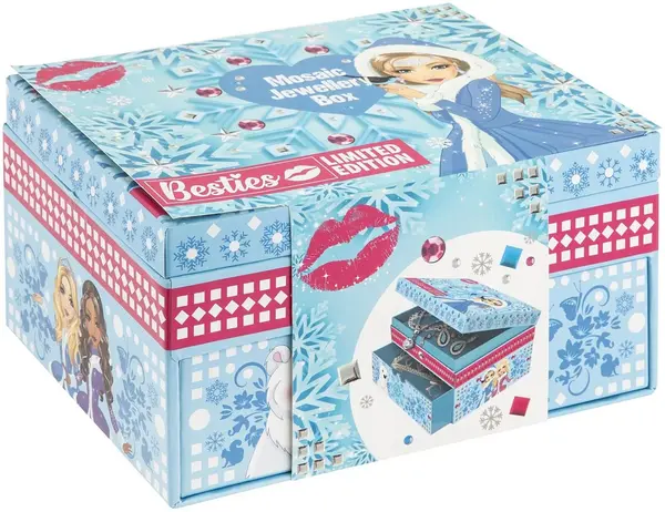 Cutie de bijuterii Moxy Besties - cu pietricele și stickere pentru decor