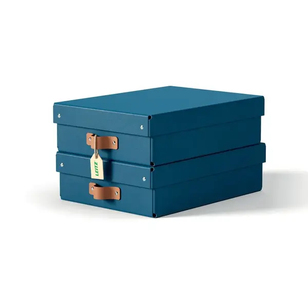 Cutie de depozitare Leitz Puro 8l carton reciclat 2 buc/set Cutie de depozitare Leitz Puro 8l carton reciclat 2 buc/set albastru