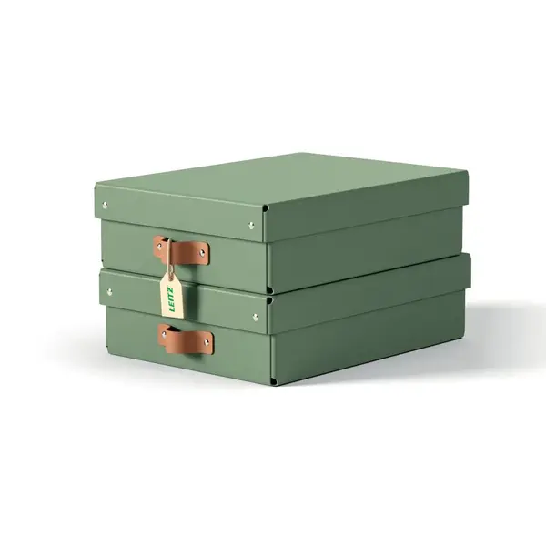 Cutie de depozitare Leitz Puro 8l carton reciclat 2 buc/set Cutie de depozitare Leitz Puro 8l carton reciclat 2 buc/set verde