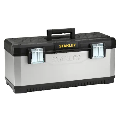 Cutie de depozitare metalica STANLEY Fatmax 1-95-617- 66,2 x 29,5 x 29,3 cm, 26 inch, cutie de scule de 26 in, din metal rezistenta, pentru sarcini grleu, cu tava si sacosa detasabila, capacul intarit ii permite sa fie utilizata ca treapta sau scaun