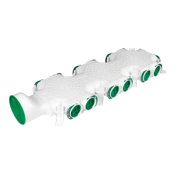 - Cutie de distributie cu racord lateral Ø160 / 14xØ75 Awenta
